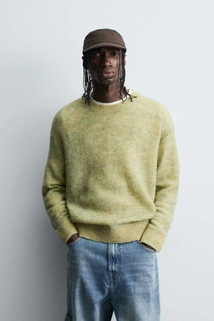 Свитер из трикотажа с эффектом деграде- Заказать в России