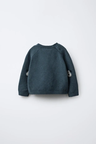 Купить Zara Вязаный джемпер с вышитыми собачками