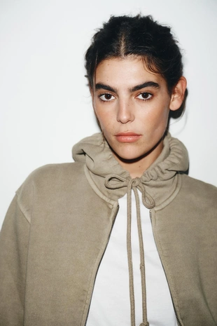 Stone | 3199/640/806 - Zara Худи с капюшоном и эффектом потертости