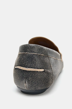 Кожаные лоферы с эффектом потертости- Заказать в России