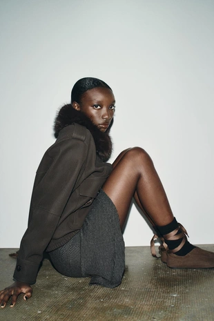 Туфли из кожи с шнуровкой- Заказать в России