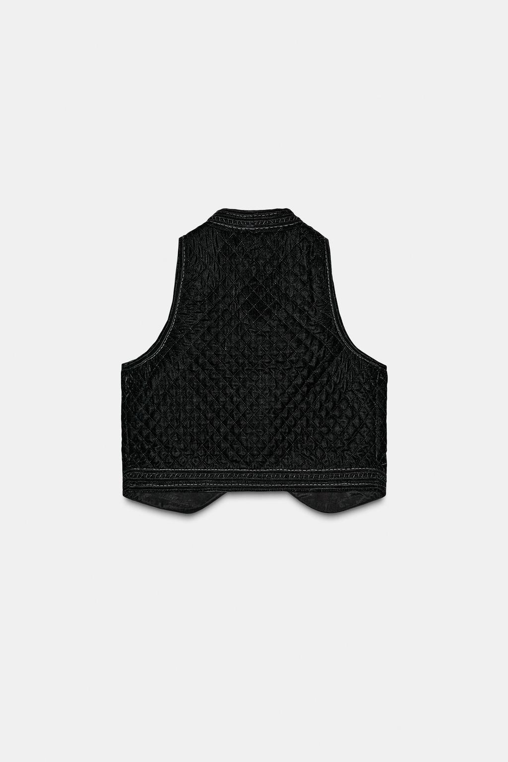 БАРХАТНЫЙ ЖИЛЕТ С ВЫШИВКОЙ ZW COLLECTION LIMITED EDITION