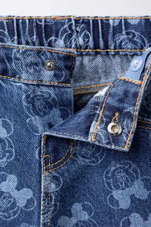 Mid-blue | 4433/563/427 - Zara Джинсы-кюлоты с принтом MINNIE MOUSE © DISNEY