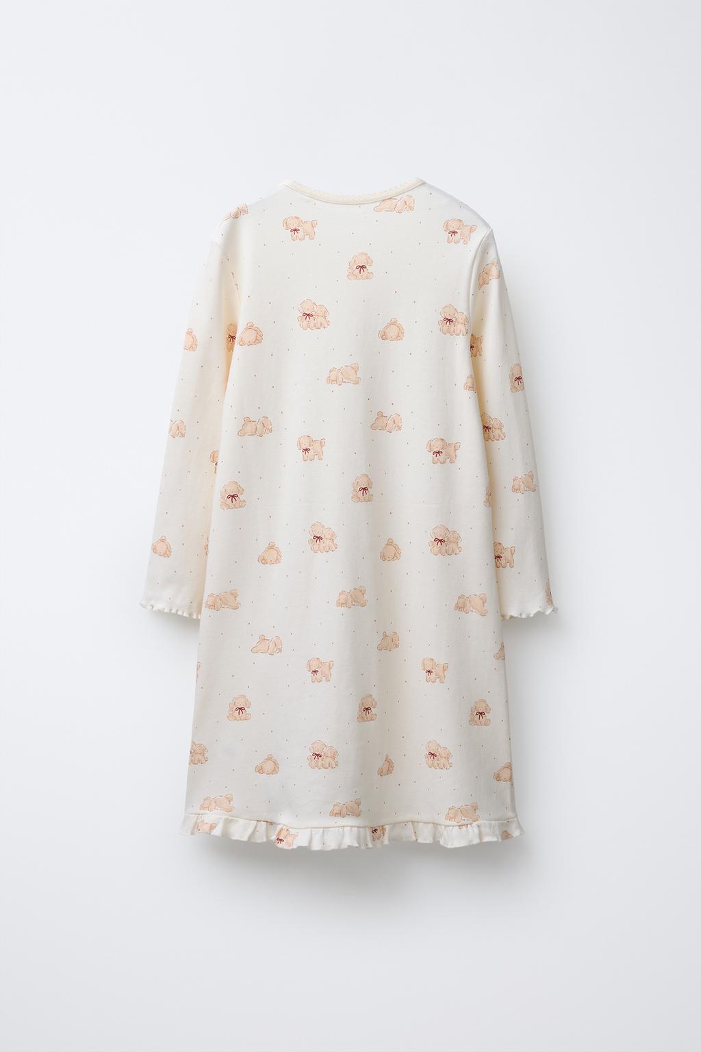 6-14 ЛЕТ/ПИЖАМА-НОЧНАЯ РУБАШКА С ПРИНТОМ «ЩЕНКИ»