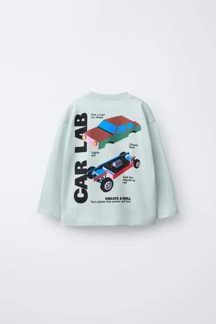 Купить Zara Футболка с принтом автомобиля