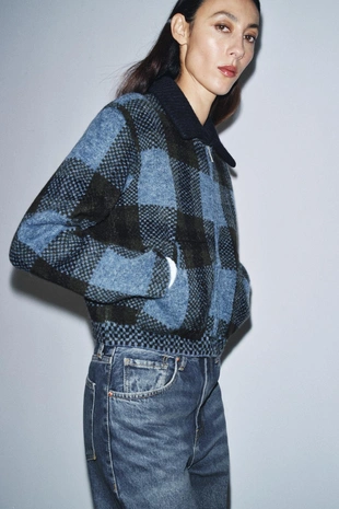 Кардиган в клетку- Заказать в России