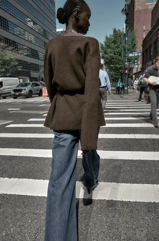 Кардиган с поясом- Заказать в России