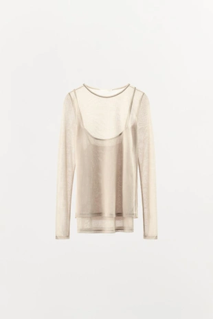 Футболка с двойным эффектом из мягкой ткани- Заказать в России