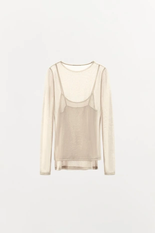 Футболка с двойным эффектом из мягкой ткани- Заказать в России