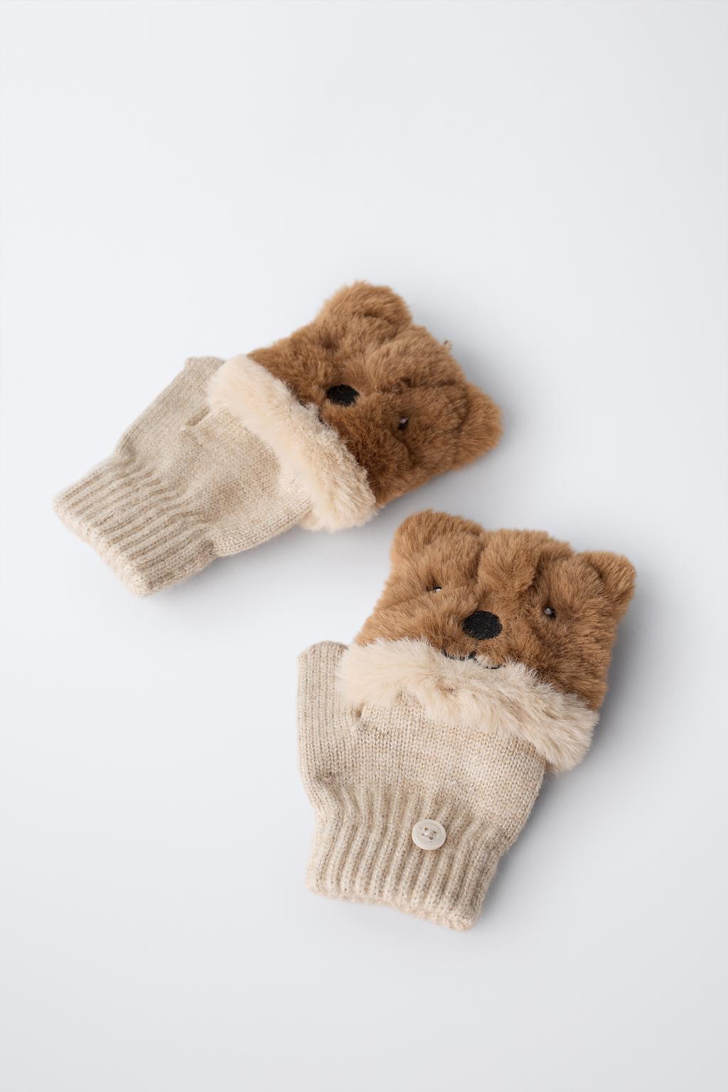 МИТЕНКИ ИЗ ИСКУССТВЕННОГО МЕХА «БОБЕР»