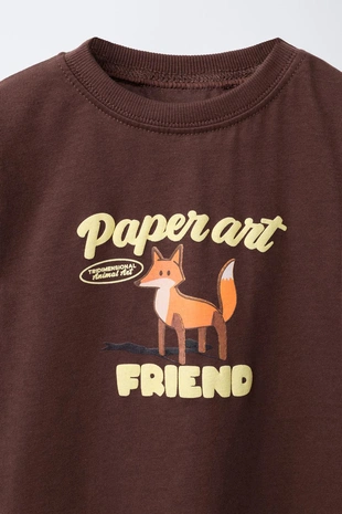 Футболка с рельефным принтом- Заказать в России