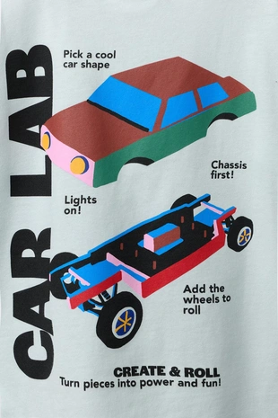 Футболка с принтом автомобиля- Заказать в России