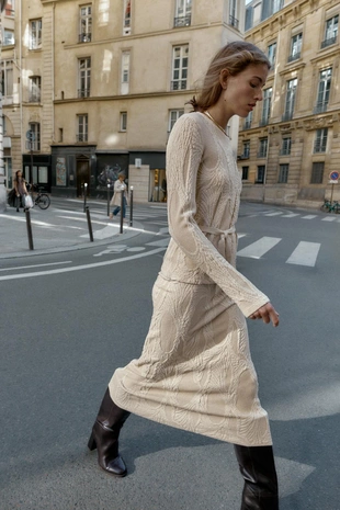 Юбка миди жаккард- Заказать в России