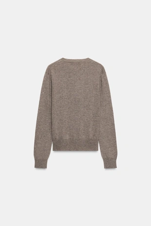 Свитер из смесовой шерсти с узором «ромбы»- Заказать в России