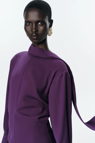 Мини-платье с шарфом- Заказать в России