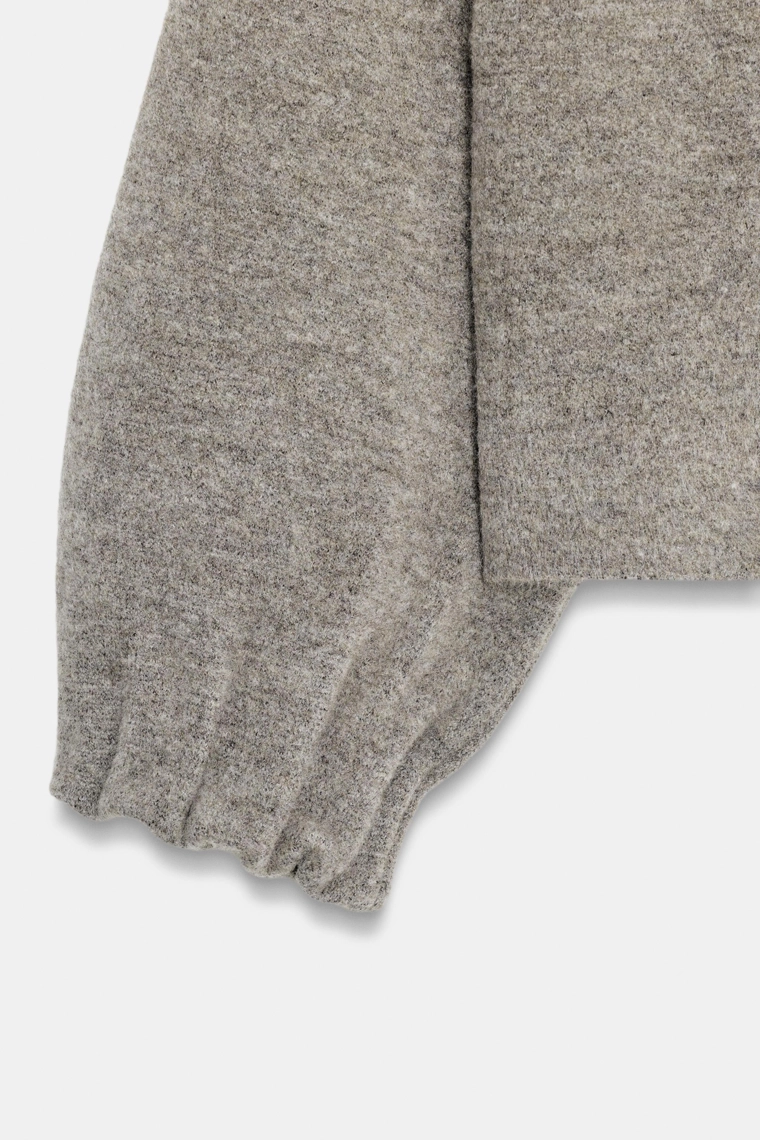 Трикотажное бомбер-пальто