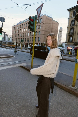 Кардиган из букле- Заказать в России