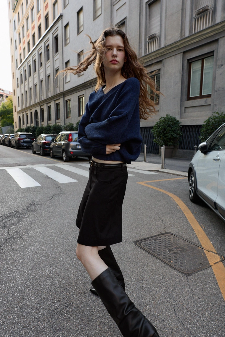 Широкие длинные бермуды