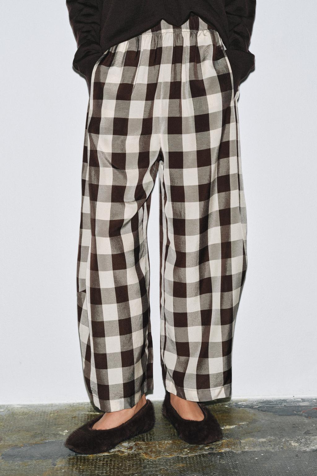 БРЮКИ В КЛЕТКУ ВИШИ — ZW COLLECTION