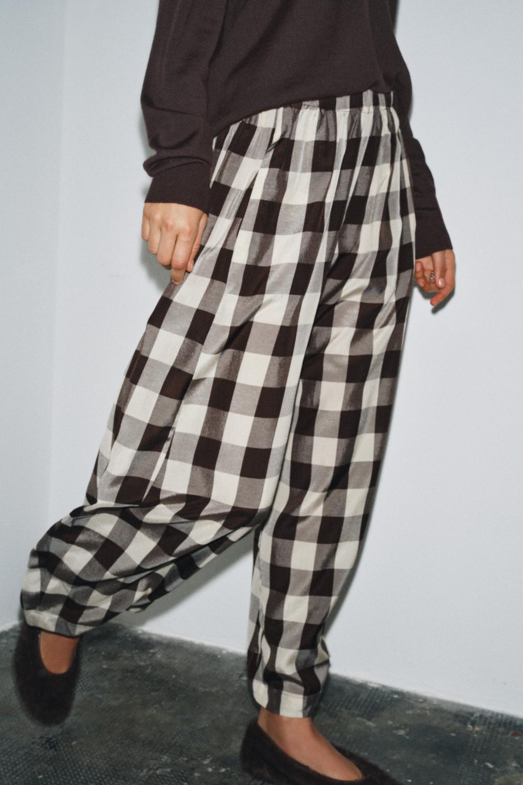 БРЮКИ В КЛЕТКУ ВИШИ — ZW COLLECTION