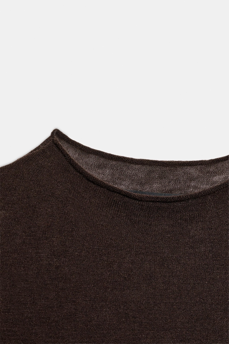 Топ из экстра тонкой шерсти и шелка