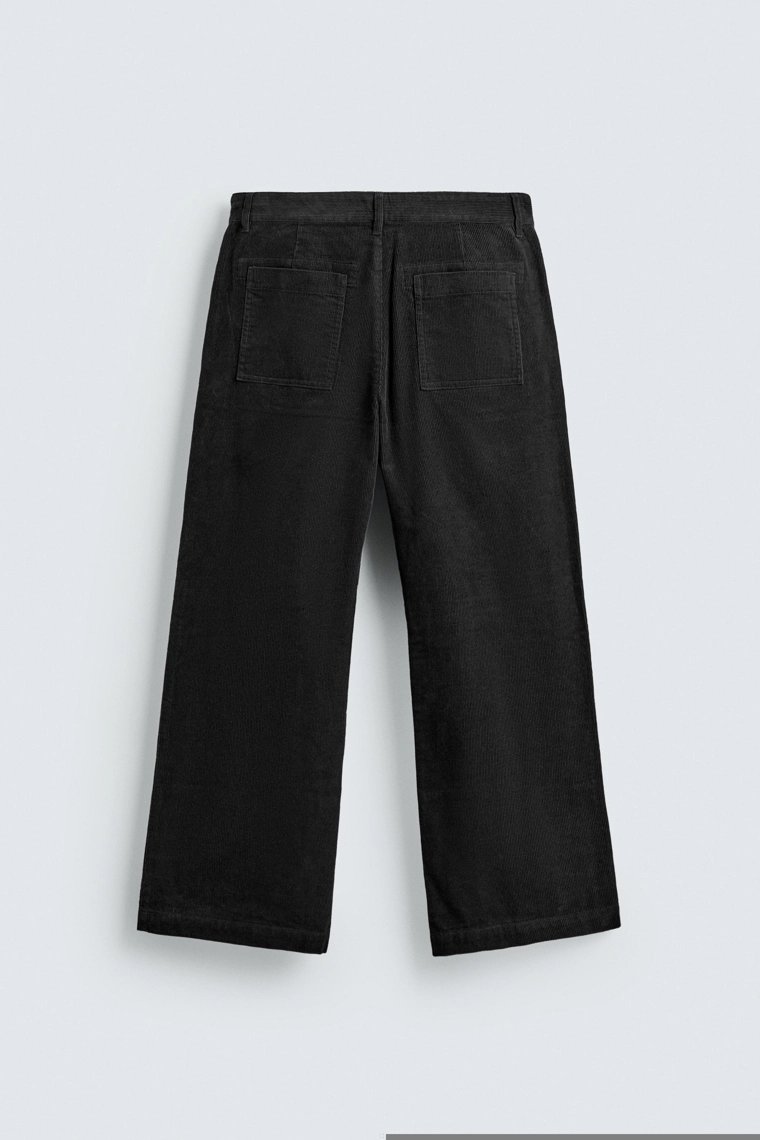 Брюки из вельвета с расклешенными штанинами