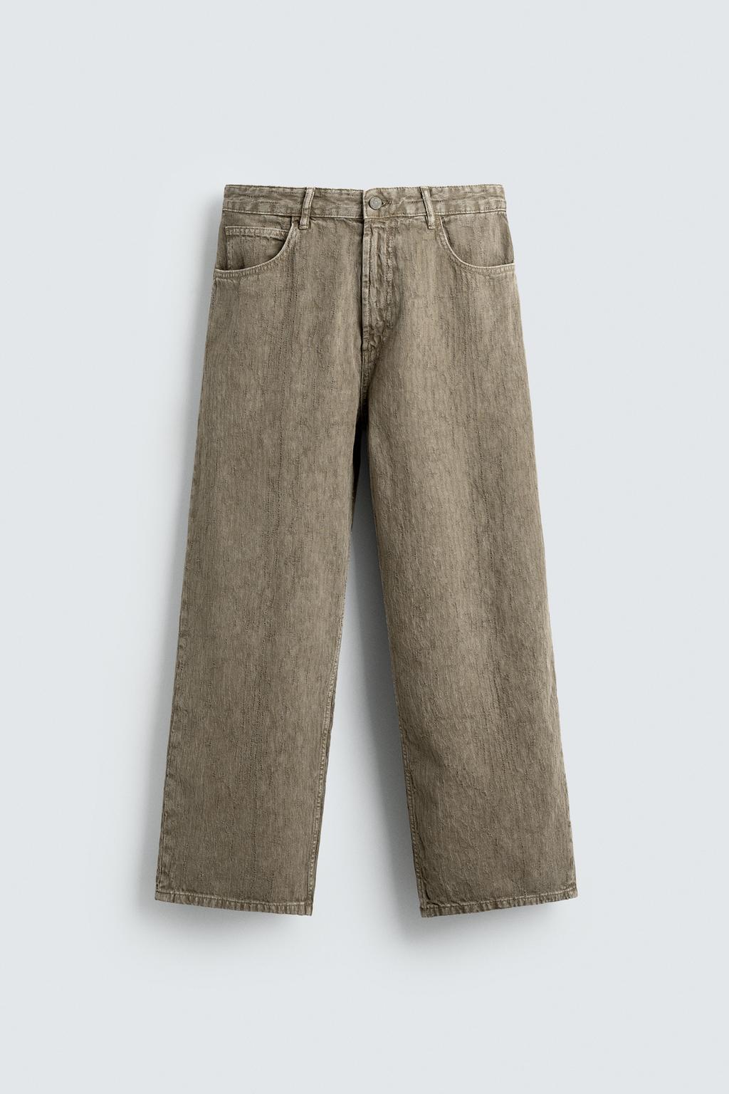 БРЮКИ BAGGY FIT С ПРИНТОМ И ЭФФЕКТОМ ПОТЕРТОСТИ