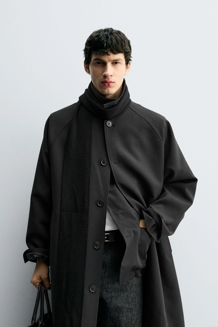 Тренчкот oversize из шерсти смешанной