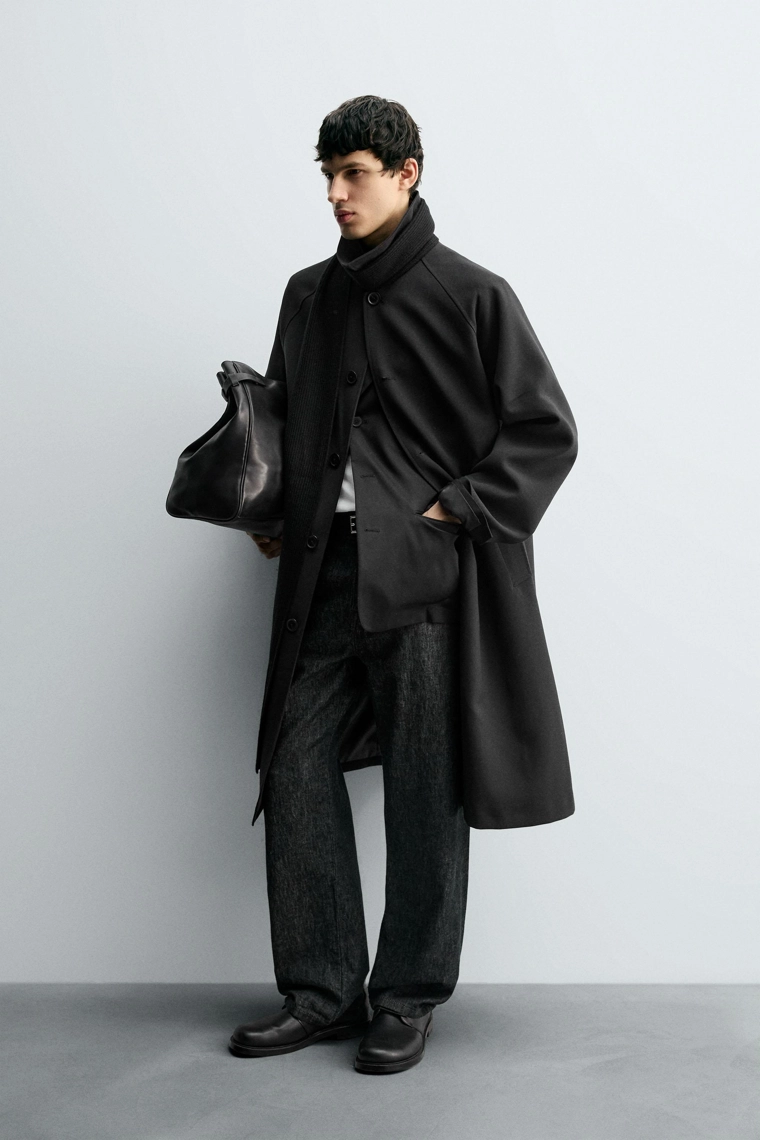 Тренчкот oversize из шерсти смешанной