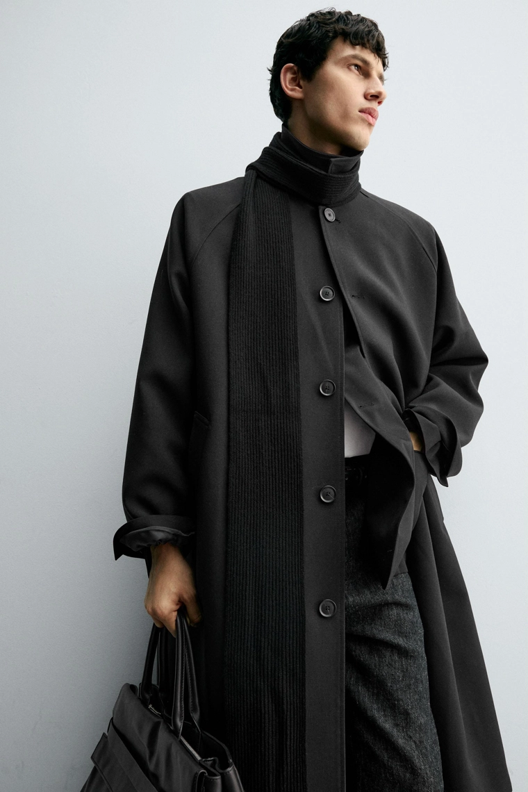 Тренчкот oversize из шерсти смешанной