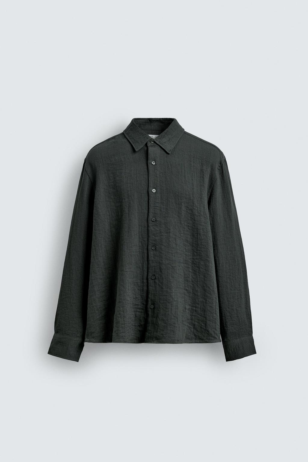РУБАШКА RELAXED FIT ИЗ СТРУЯЩЕЙСЯ ТКАНИ
