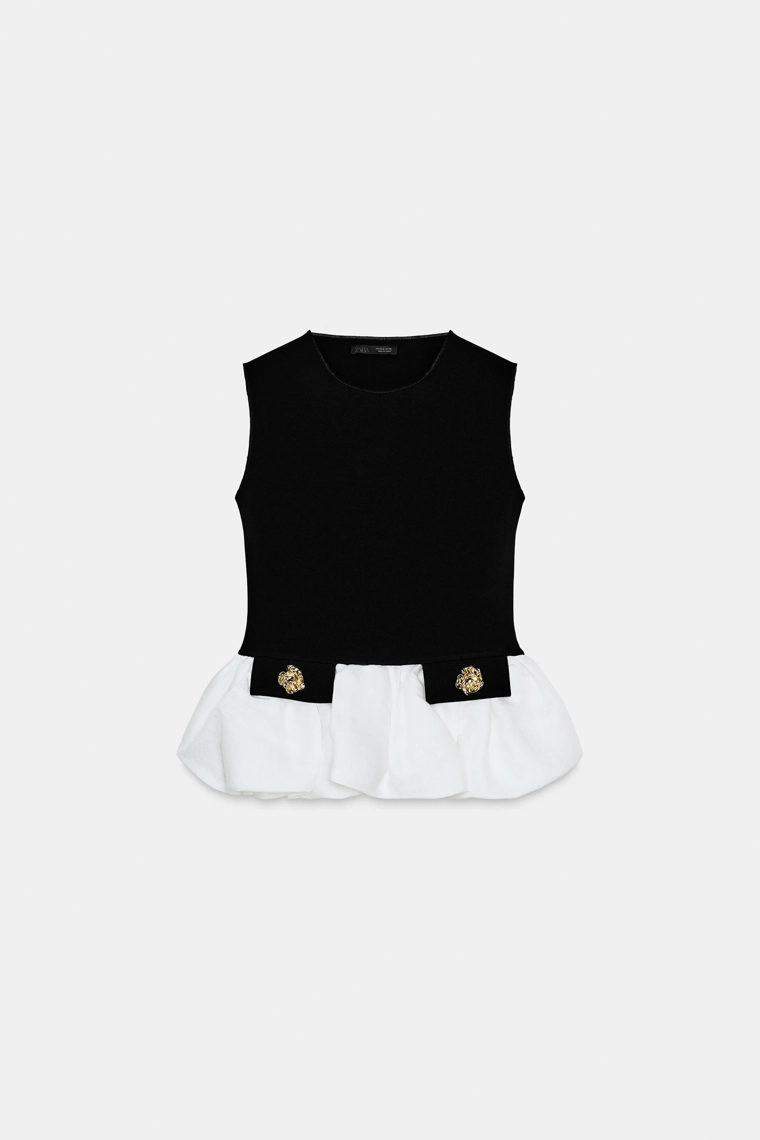 Топ с контрастным растяжением