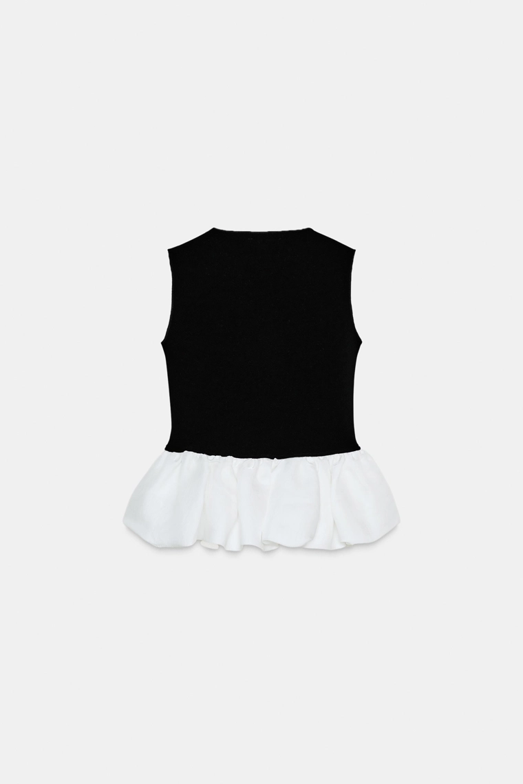 Топ с контрастным растяжением