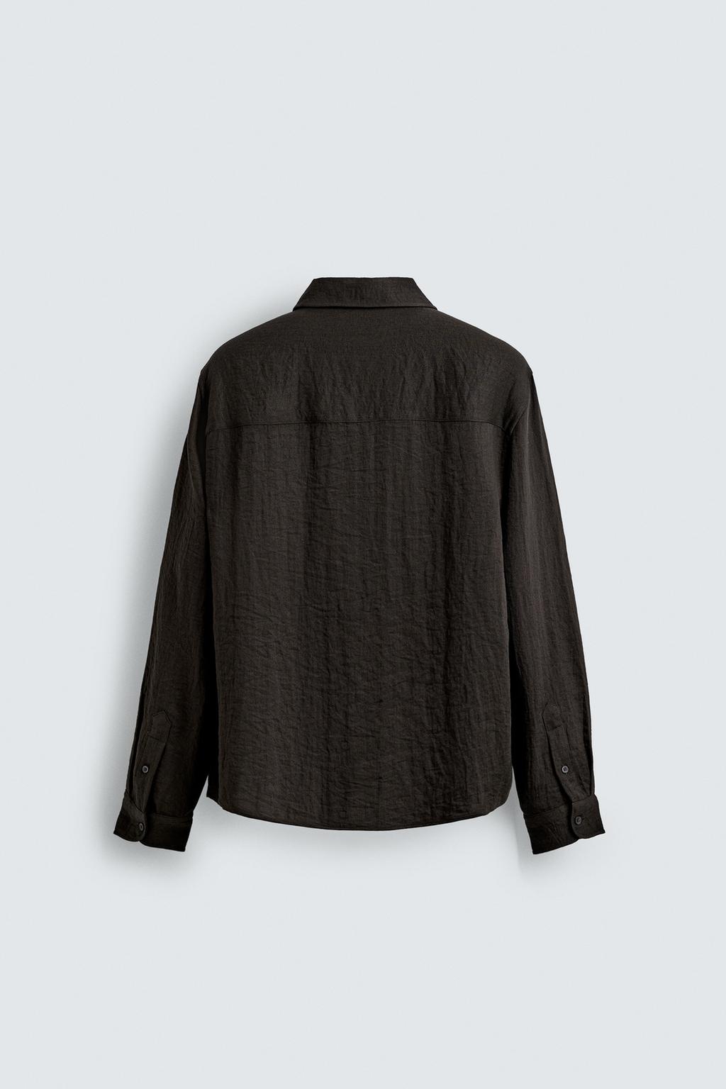 РУБАШКА RELAXED FIT ИЗ СТРУЯЩЕЙСЯ ТКАНИ