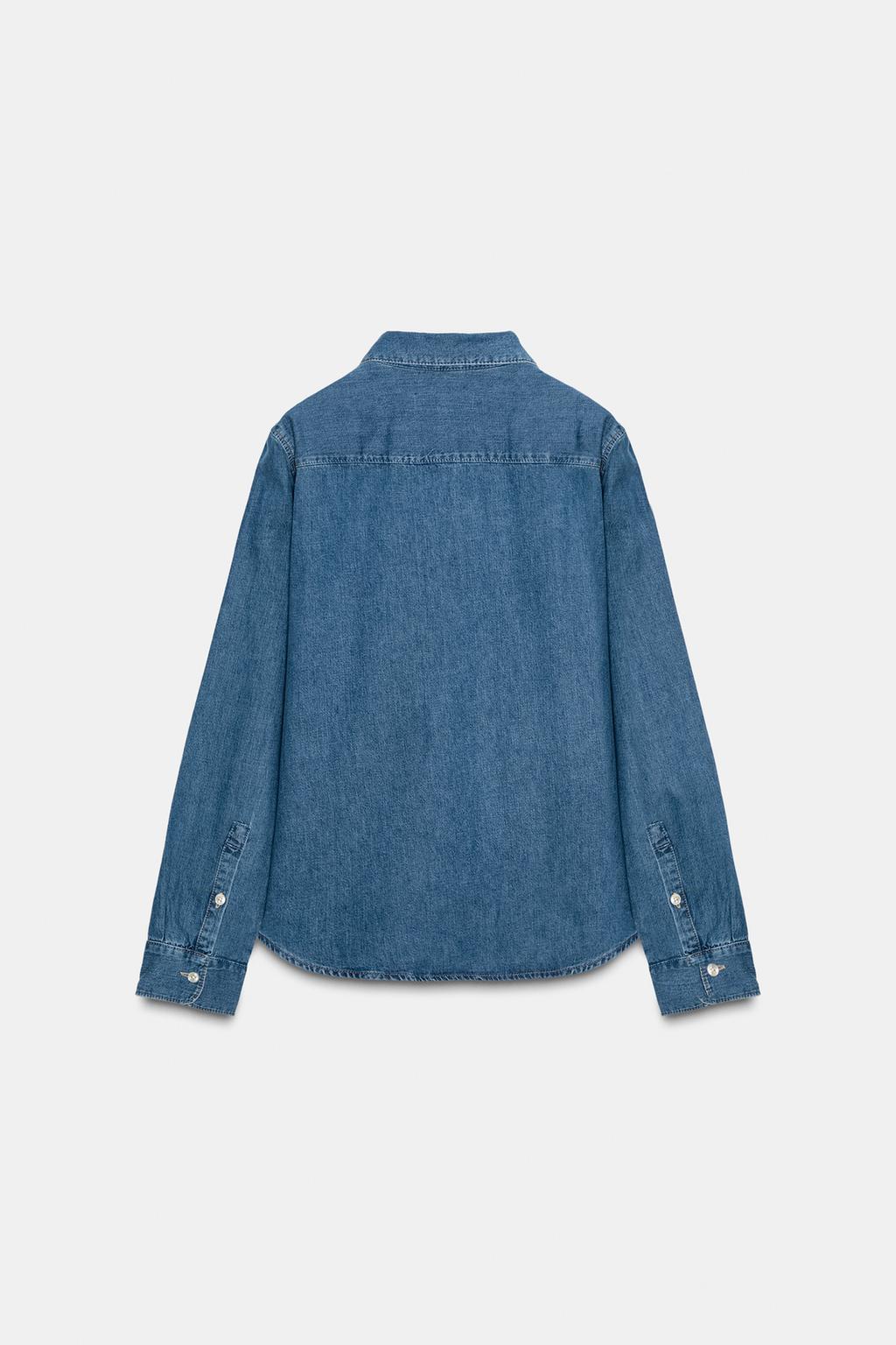 ПРИТАЛЕННАЯ ДЖИНСОВАЯ РУБАШКА — ZW COLLECTION