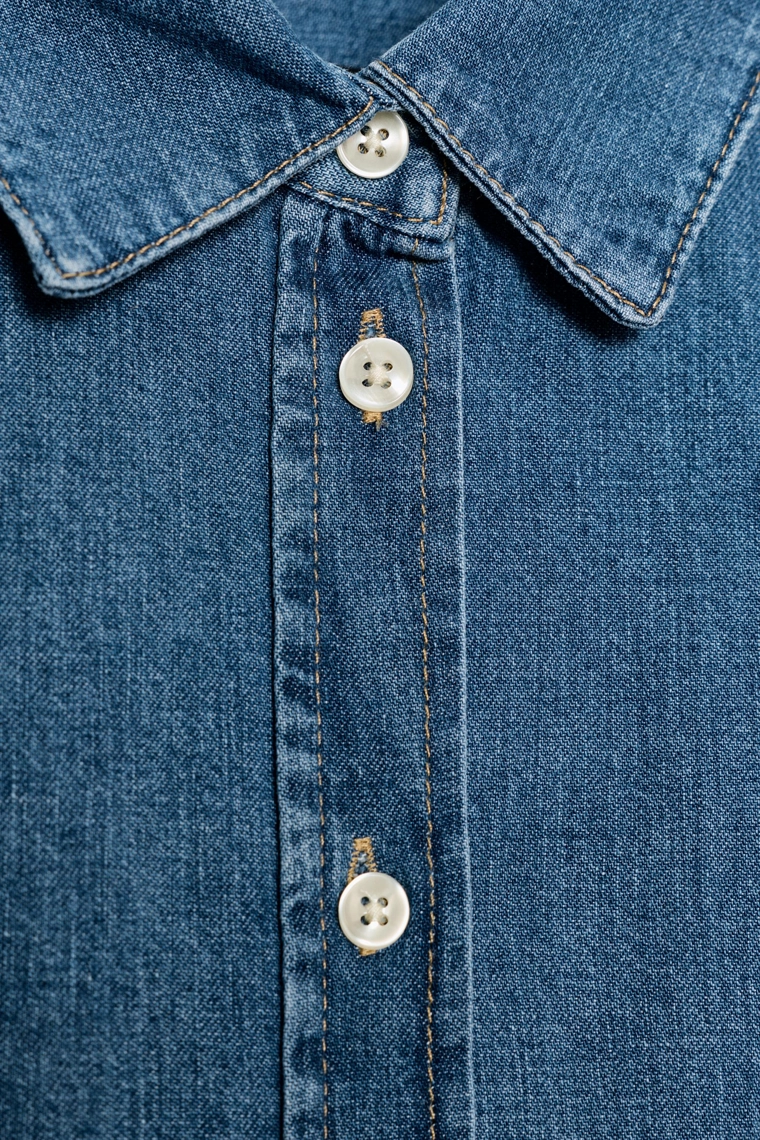 Джинсовая рубашка zw collection слим