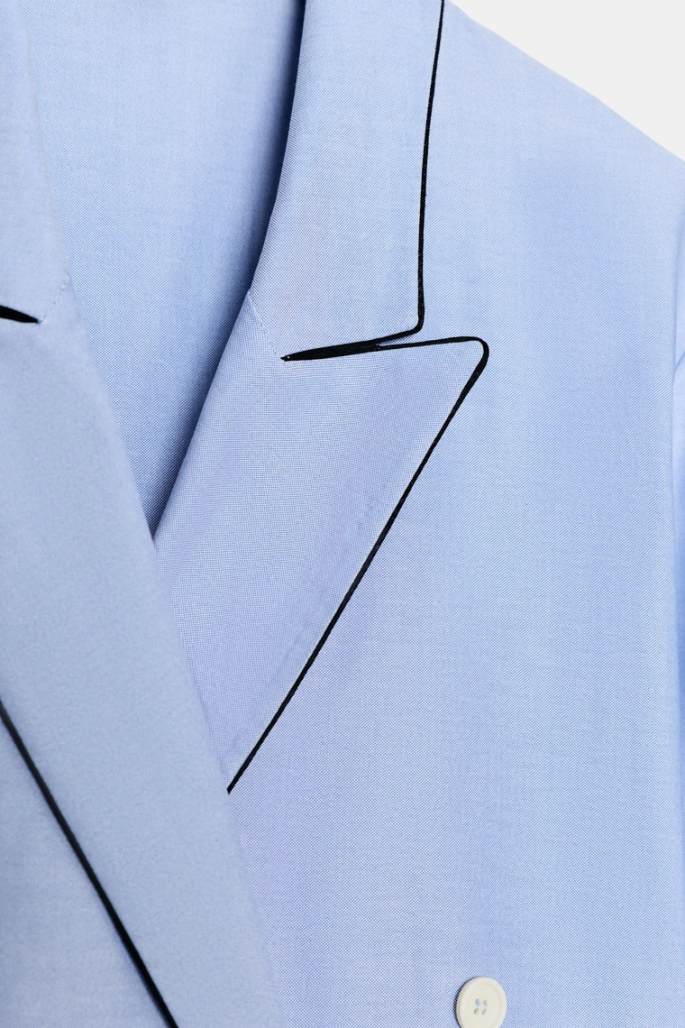 Рубашка с контрастной бейкой zw collection