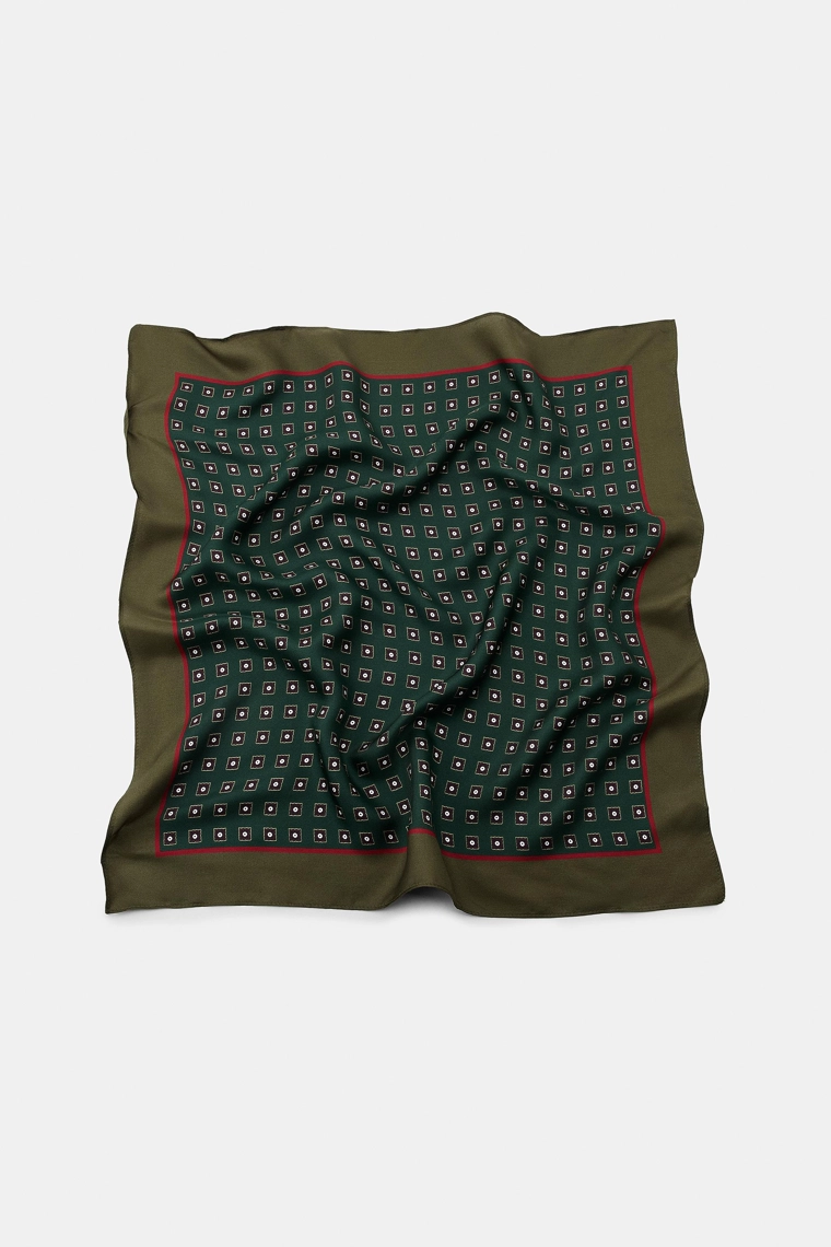 100% шелковый печатный платок