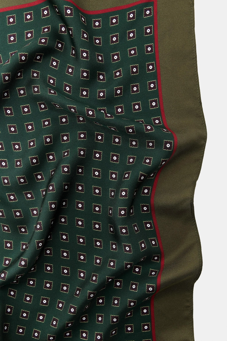 100% шелковый печатный платок