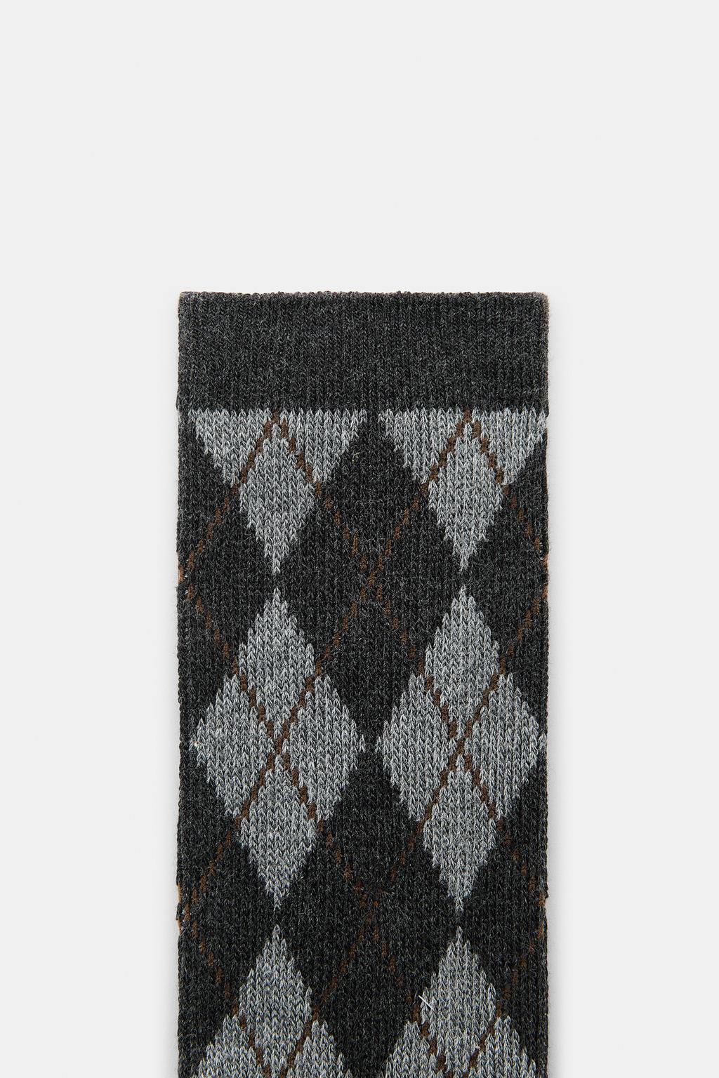 НОСКИ С РОМБАМИ ИЗ ХЛОПКА