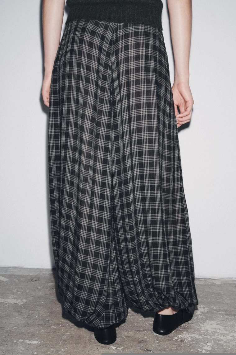 Клетчатые брюки-блумеры от zara collection