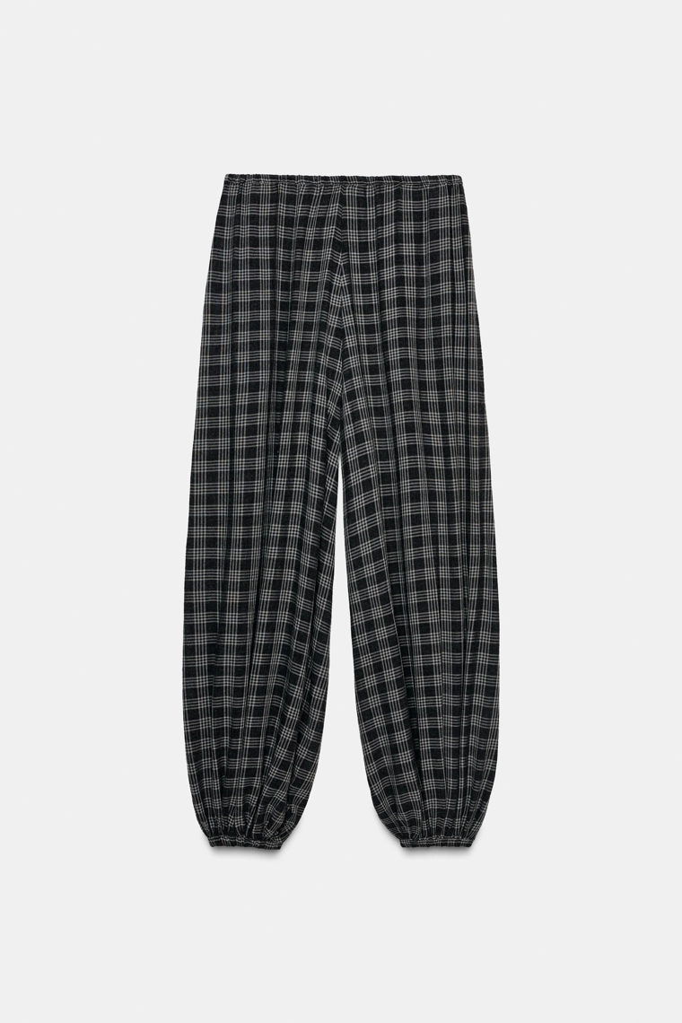 Клетчатые брюки-блумеры от zara collection