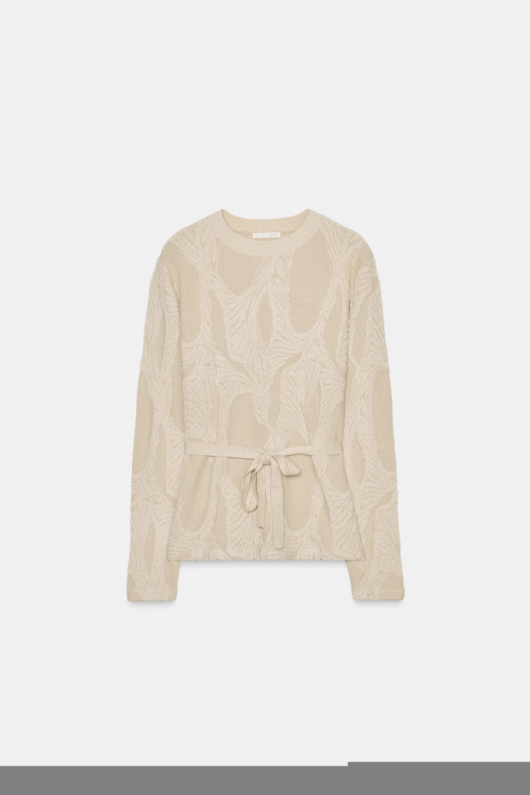 Топ с жаккардовым поясом