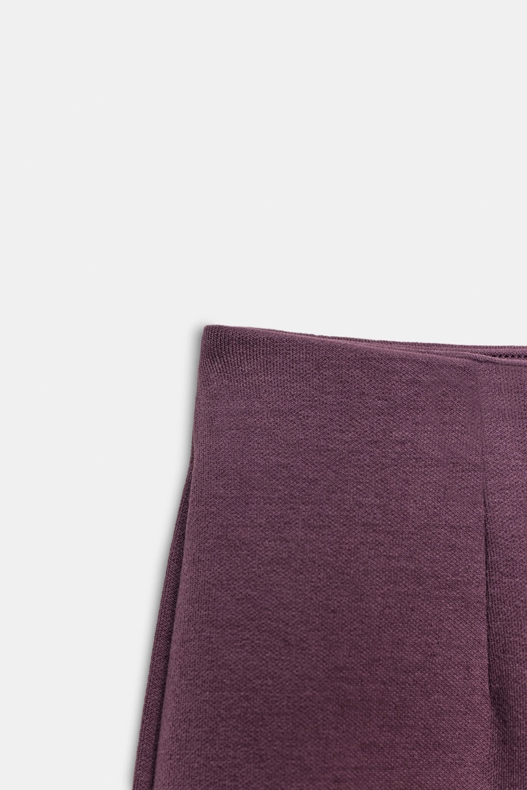 Брюки с широкими штанинами из интерлока