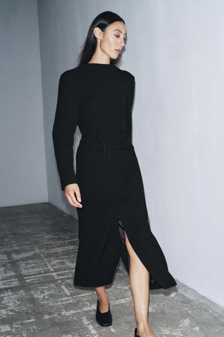 Коллекция zw limited edition пальто-платье с поясом