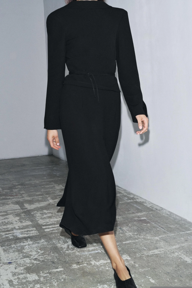 Коллекция zw limited edition пальто-платье с поясом