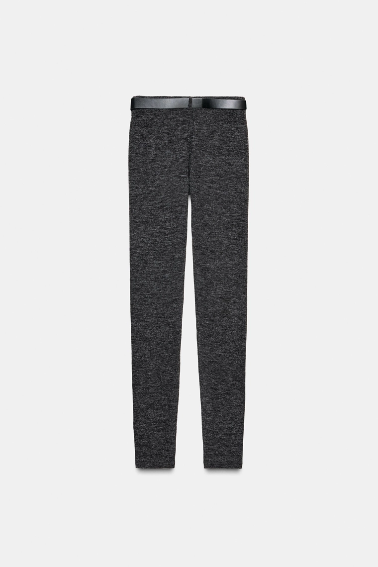 Мягкие леггинсы с поясом