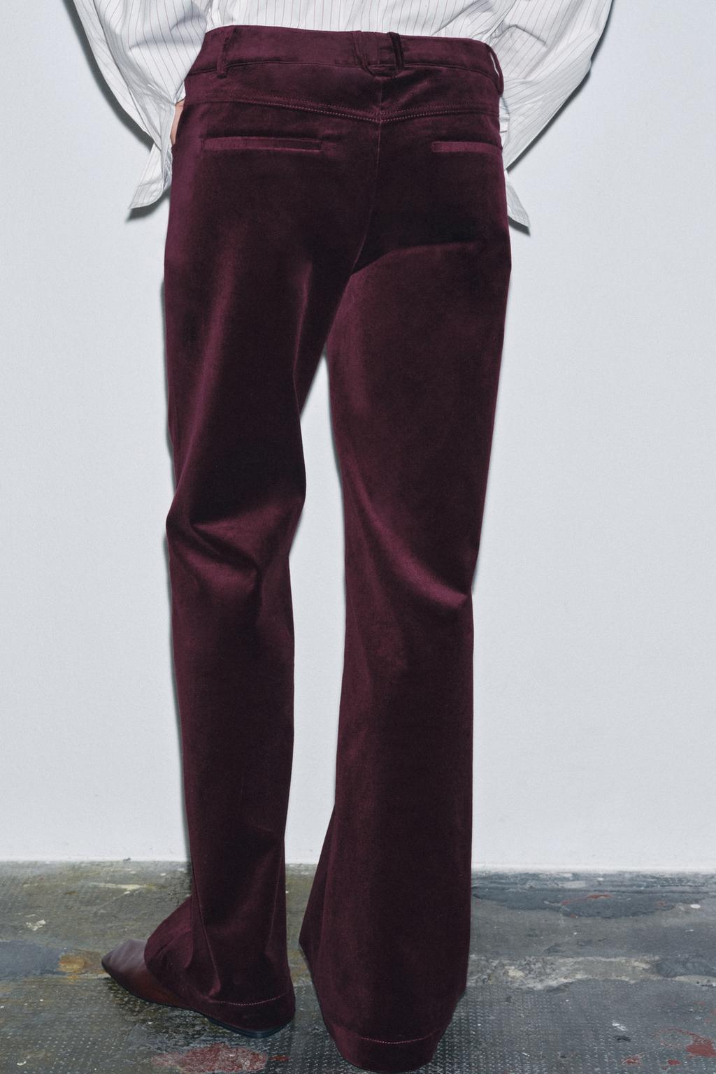 БАРХАТНЫЕ РАСКЛЕШЕННЫЕ БРЮКИ ZW COLLECTION