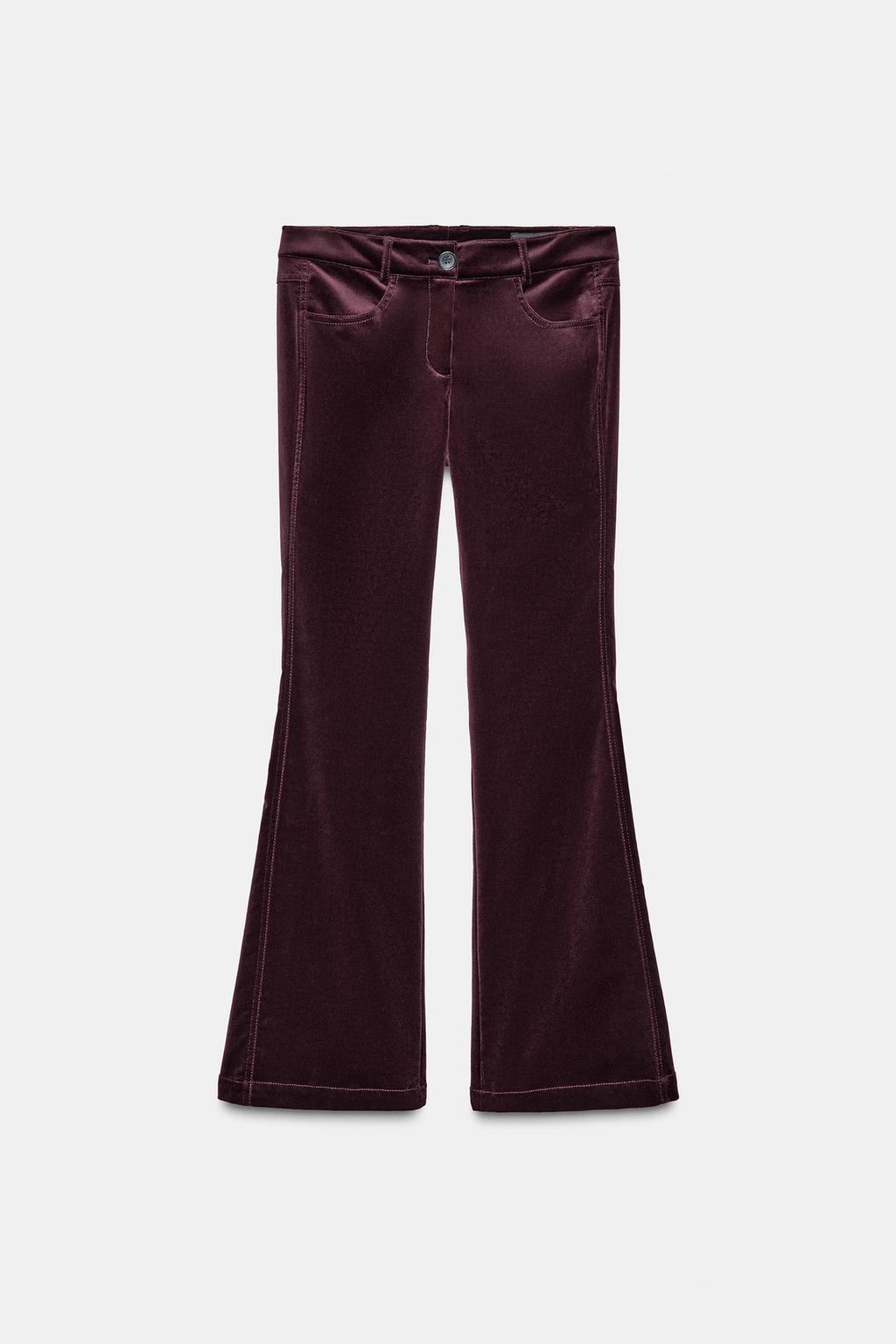 БАРХАТНЫЕ РАСКЛЕШЕННЫЕ БРЮКИ ZW COLLECTION