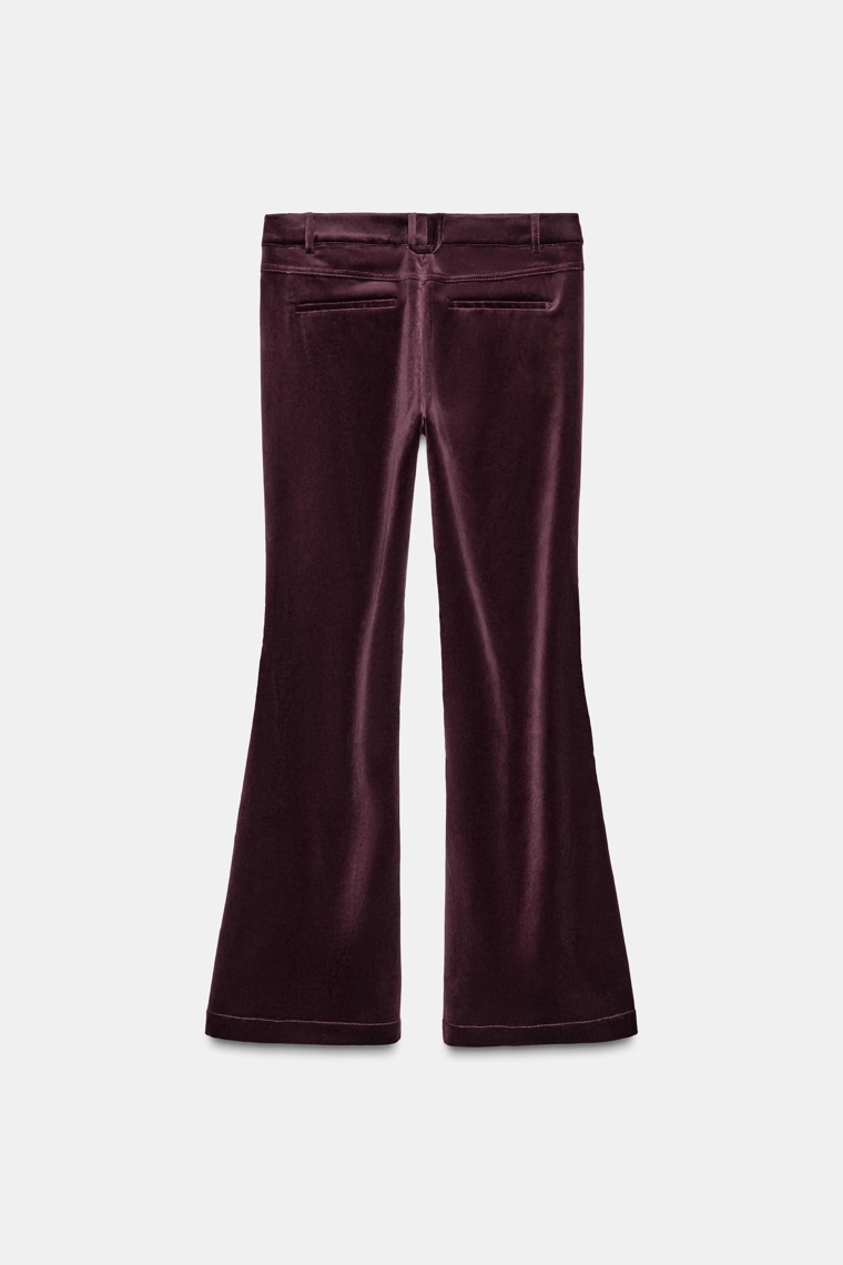 Брюки-клеш из велюра zw collection